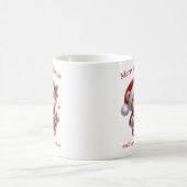 Niedlicher Teddybär singt Weihnachtslieder Kaffeetasse (Mittel)