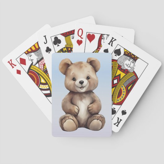 Niedlicher Teddybär Spielkarten (Rückseite)