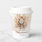 Niedlicher Teddybär tropisches Pampasgras aus getr Pappbecher (Rückseite)