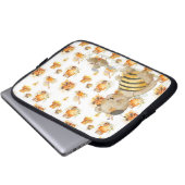 niedlicher Teddybär und Bienen Laptopschutzhülle (Vorne Knopf)