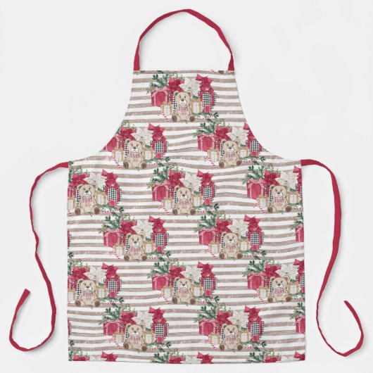 Niedlicher Teddybär und Geschenkboxen Schürze (Vorderseite)
