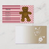 Niedlicher Teddybär Visitenkarte (Vorne/Hinten)