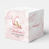 Niedlicher Teddybär Wolke neun pinkfarbene Mädchen Geschenkschachtel (Rückseite)