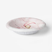 Niedlicher Teddybär Wolke neun pinkfarbene Mädchen Pappteller (Gewinkelt)