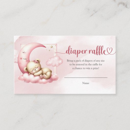 Niedlicher Teddybär Wolke neun Windelraffinen Begleitkarte (Vorderseite)