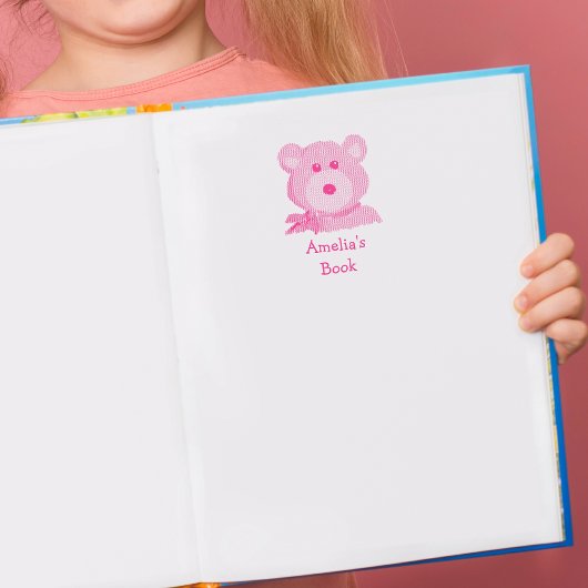 Niedlicher Teddybär, zu dem dieses Buch gehört Permastempel
