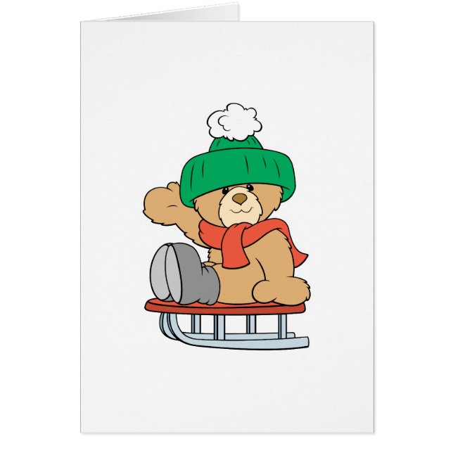 niedlicher Teddybärdesign im Winter (Vorne)