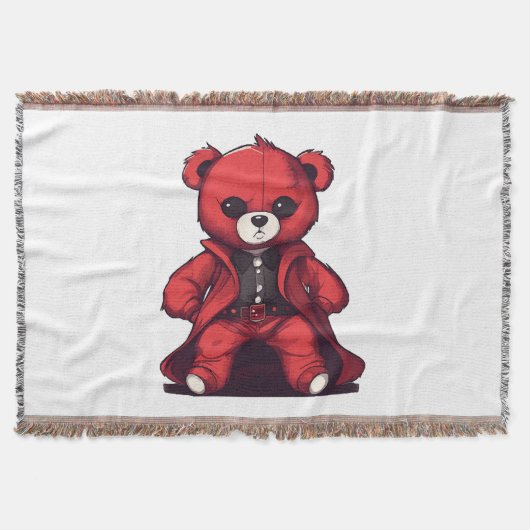 Niedlicher Teddyboy Decke (Vorderseite)