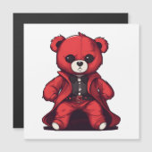 Niedlicher Teddyboy Magnetkarte (Vorne/Hinten)