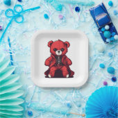 Niedlicher Teddyboy Pappteller (Party)
