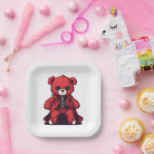 Niedlicher Teddyboy Pappteller (Party)