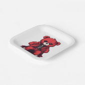 Niedlicher Teddyboy Pappteller (Gewinkelt)