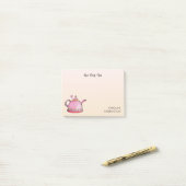 Niedlicher Tee Lover Inspiration Gemütlicher Bürob Post-it Klebezettel (Auf Schreibtisch)