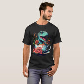 Niedlicher Tee Rex mit Blume T - Shirt (Vorne ganz)