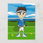 Niedlicher Tennis Boy Postcard Postkarte (Vorderseite)
