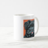 Niedlicher Terrier Dog Malerei Kaffeetasse (VorderseiteRechts)