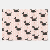 Niedlicher Terrier personalisiert rosa gepunktet Geschenkpapier Set (Vorderseite 3)