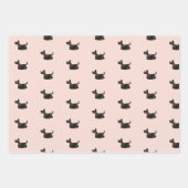 Niedlicher Terrier personalisiert rosa gepunktet Geschenkpapier Set (Vorderseite 2)