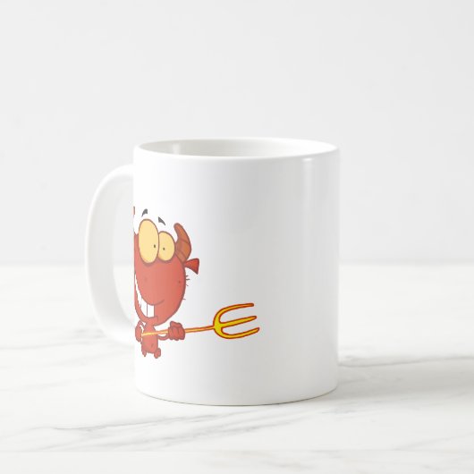 Niedlicher Teufel Kaffeetasse (Vorderseite Links)