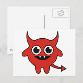 Niedlicher Teufel Postkarte (Vorne/Hinten)