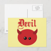 Niedlicher Teufel Postkarte (Vorne/Hinten)