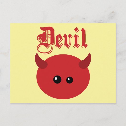 Niedlicher Teufel Postkarte (Vorderseite)