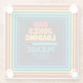 Niedlicher Text Design Vater Joke Loading Bitte wa Glasuntersetzer (Rückseite)