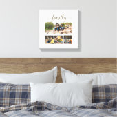 Niedlicher Text für Skripte mit vier Familienfoto Leinwanddruck (Insitu (Schlafzimmer))