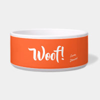 Niedlicher Text Orange & White Personalisiert Pet