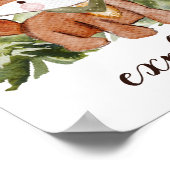 Niedlicher Textname für Wasserfarbstil und Bäume Poster (Ecke)