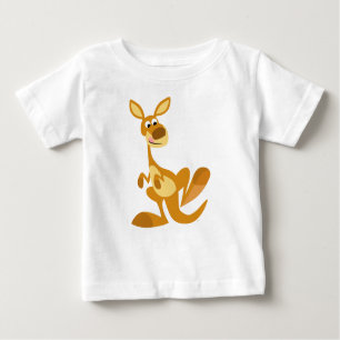 Niedlicher Thumping Cartoon-Känguru-Baby-T - Shirt
