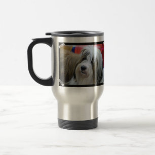 Niedlicher tibetanischer Terrier-Hund Reisebecher