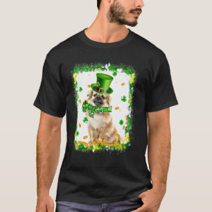 Niedlicher tibetischer Spaniel Dog St Patricks Day T-Shirt