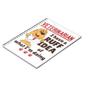 Niedlicher Tierarzt Dr. Dogtor Ruff Idee Notizblock (Linke Seite)