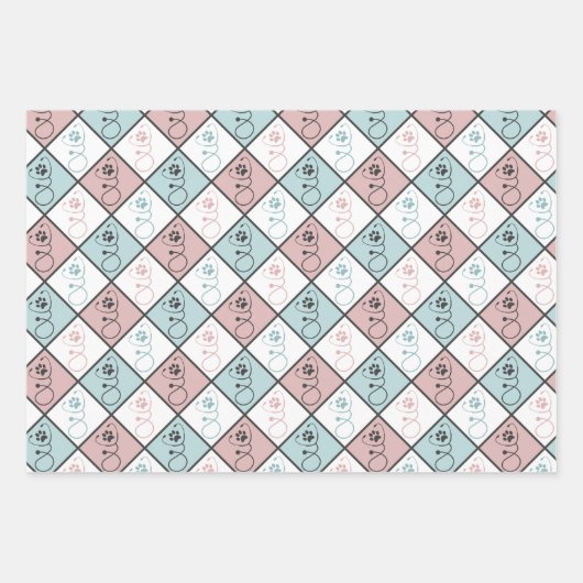 Niedlicher Tierarzt Geschenkpapier Set (Vorderseite 2)
