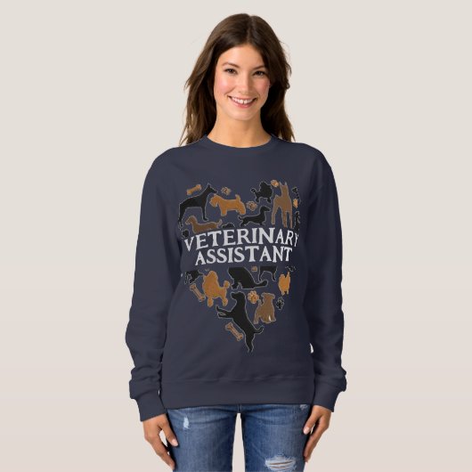 Niedlicher Tierarztassistent Sweatshirt (Vorne ganz)