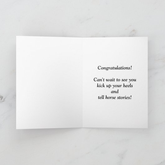Niedlicher tierärztlicher Graduat - Ranch Farm Hor Karte (Innenseite)