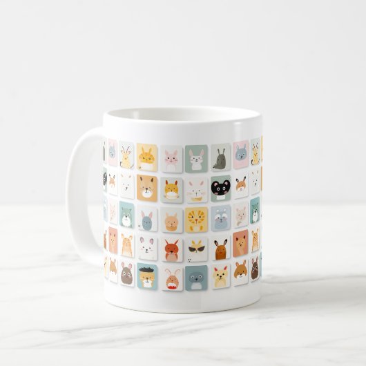 NIEDLICHER TIERE 4 TASSE (Vorderseite Links)
