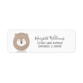 Niedlicher Tiere Baby Shower Address Labels | Lion