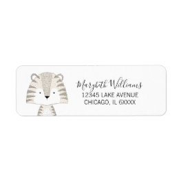 Niedlicher Tiere Baby Shower Address Labels Tiger