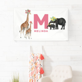 Niedlicher Tiere Baby's Kinderzimmer Kinder Zimmer Banner