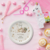 Niedlicher Tiere Boho Kinderzimmer Botanische Baby Pappteller (Party)
