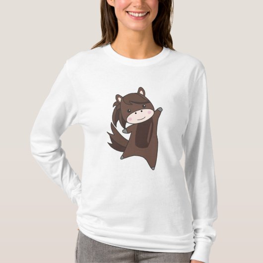 Niedlicher Tiere Brown T-Shirt (Vorderseite)