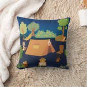 Niedlicher Tiere CampingThrow Kissen (Decke)