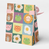 Niedlicher Tiere Erste Geburtstagsstufe Geschenkschachtel (Rückseite)