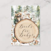 Niedlicher Tiere Forest Woodland Bärenbücher für K Begleitkarte (Vorderseite)
