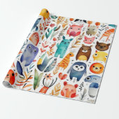 Niedlicher Tiere Geschenkideen Papier Geschenkpapier (Ungerollt)