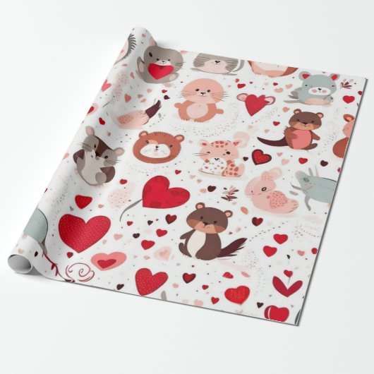 Niedlicher Tiere Geschenkideen Papier Geschenkpapier (Ungerollt)