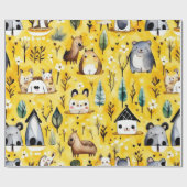 Niedlicher Tiere Geschenkideen Papier Geschenkpapier (Flach)