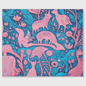 Niedlicher Tiere Geschenkideen Papier Geschenkpapier (Flach)